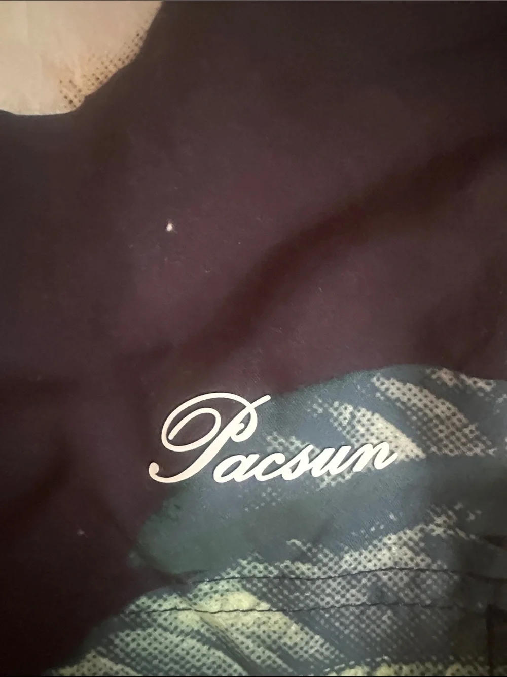 PacSun Black Floral Drawstring Bermuda Shorts